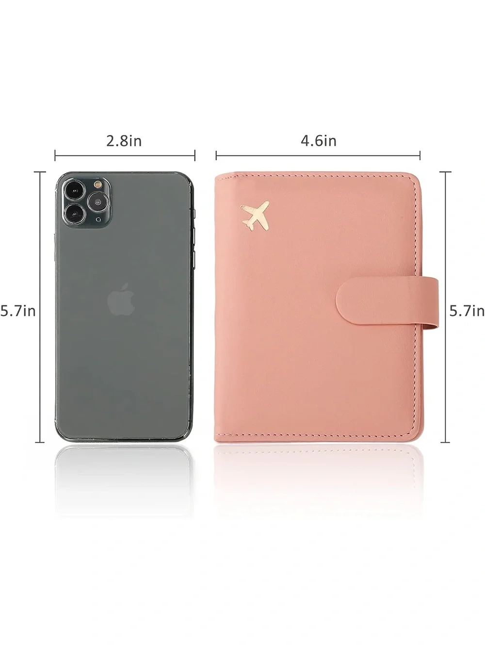 Travel Passport Holder & Card Wallet - Pink